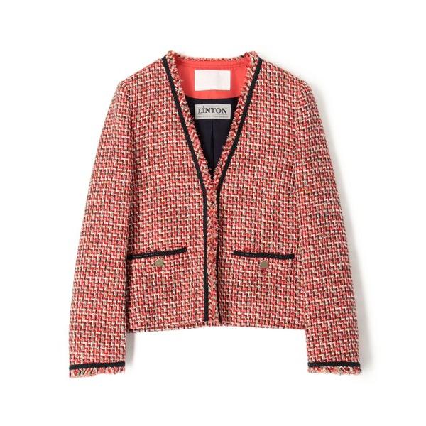 ジャケット ノーカラージャケット Acerola Vネックジャケット レディース