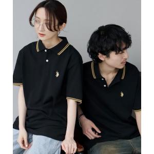 ポロシャツ 「U.S. POLO ASSN./ユーエスポロアッスン」ワンポイントポニー刺繍 リブライン 綿100% 鹿の子 半袖ポロシャツ