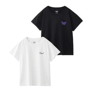 tシャツ 半袖 LOGO AND BUTTERFLY 2P S/S BABY TEE レディース