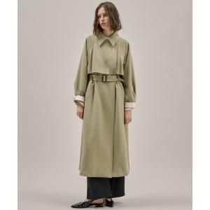 トレンチコート コート シックオーバーラップコート レディース