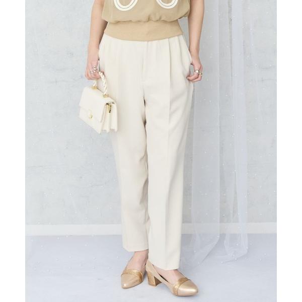 スラックス パンツ 「JETSET SOLO PLUS」Wクロステーパードパンツ レディース