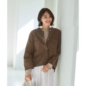 ブルゾン アウター 厚地ジョーゼットブルゾンジャケット レディース