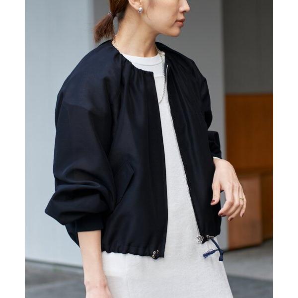 コート アウター シアーノーカラーブルゾン レディース