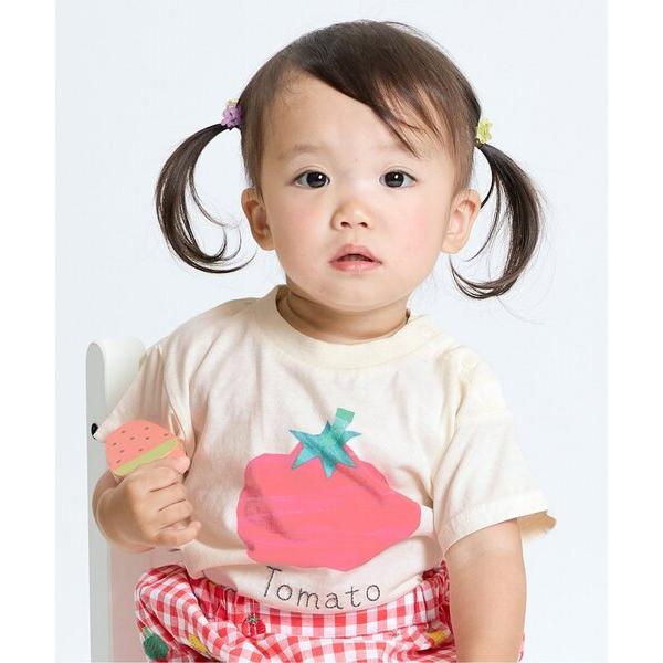 ベビー服 ロンパース 色々フルーツとベジタブル切り絵プリントボディースーツ