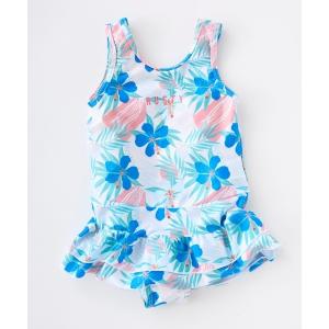 水着 「RUSTY/ラスティー」キッズワンピース水着　ボタニカル柄 キッズ 子供 女の子