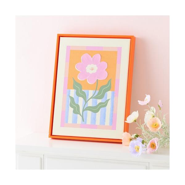 ポスター カラフルフレーム アートボード オレンジ
