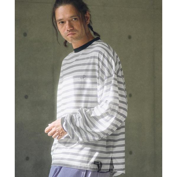 tシャツ mlt5093-rounded border long sleeveT ロングスリーブTシ...