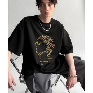 tシャツ 「Classical Origin」フェイスグラフィックオーバーサイズTシャツ／Face Graphic Oversized Double-Knit T-Shirt メンズ