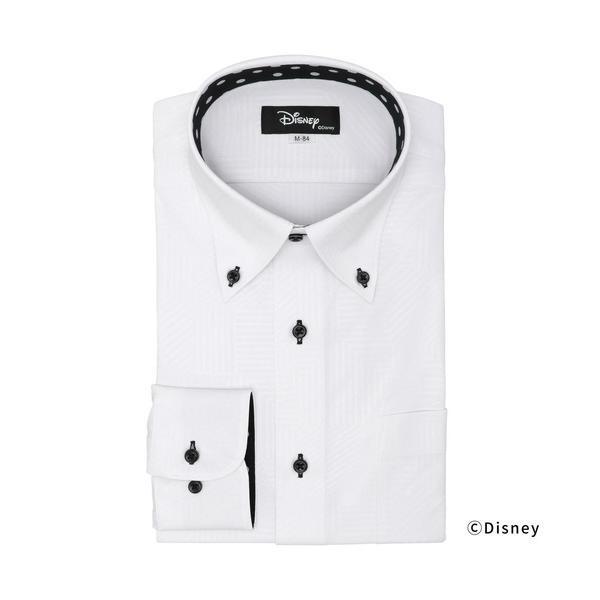 フォーマル シャツ 「Disney ディズニー」形態安定ノーアイロン ボタンダウン 長袖ストレッチビ...