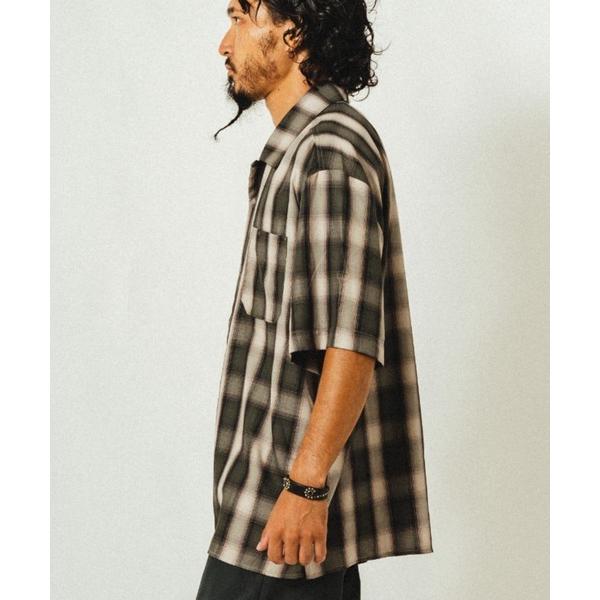 シャツ BIG MIKE ビッグマイク / 25春夏新作 セットアップ対応 レーヨン混 オンブレチェ...