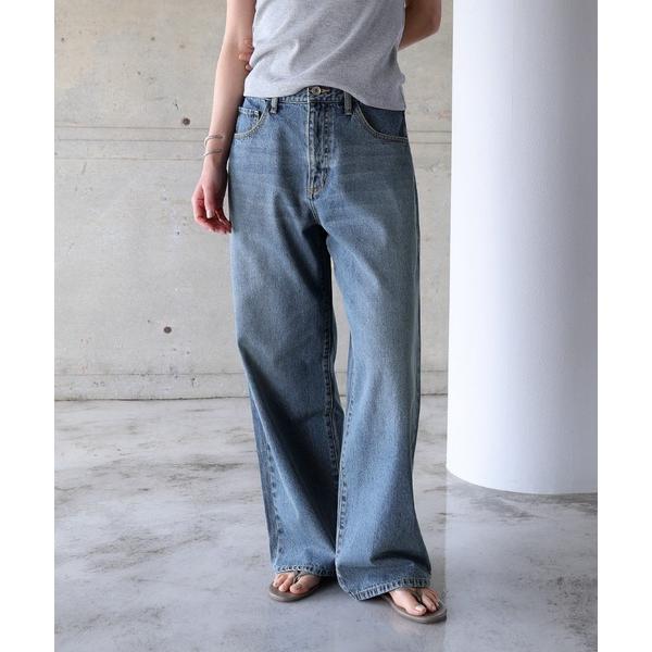 ジーンズ デニム デニムパンツ 「新色追加」ルーズデニムストレートワイドパンツ レディース メンズ