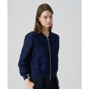 カーディガン フルールジップブルゾン レディース
