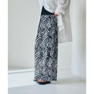 パンツ 楊柳柄イージーパンツ 290321 レディース