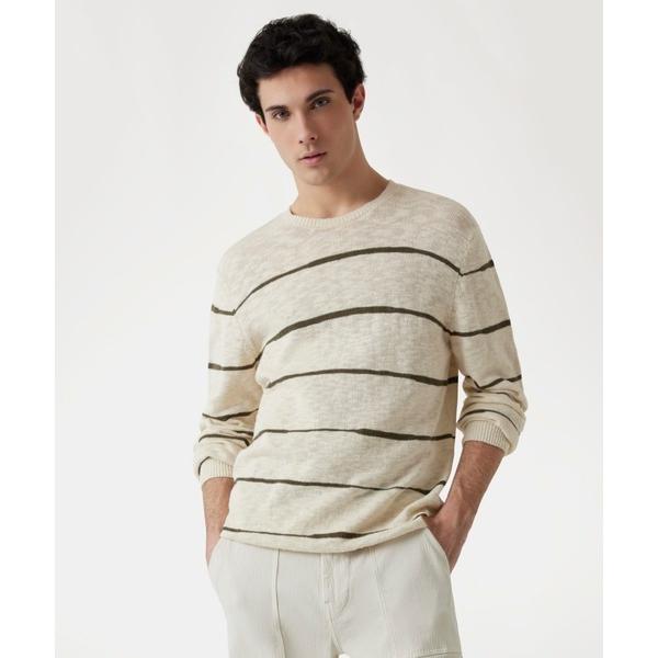 セーター ニット GRIER Cn Ls Striped Sweater ニット セーター メンズ