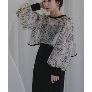 ドレス フロッキー花柄ボレロ＆ノースリーブワンピース