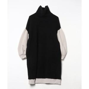 「AVIE」 長袖ワンピース 38 ブラック レディース