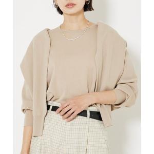 ニット セーター コットンナイロンハイゲージニット/オフィスカジュアル/春服 レディース