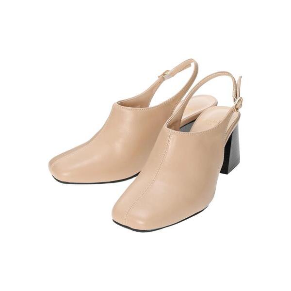 シューズ チャンキーヒールバックバンドミュール「2025spring catalog item」 レ...