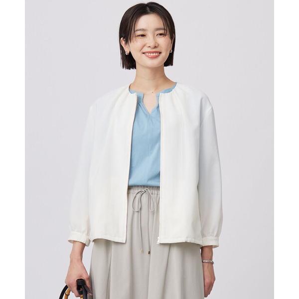 ブルゾン アウター 「洗える・接触冷感・防シワ・吸水速乾」BREEZE COOL  ノーカラー ブル...