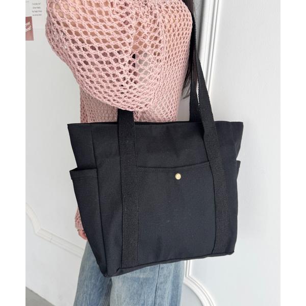 トートバッグ 多収納 A4収納可能　ポケット付きトートバッグ 綿トートバッグ レディース