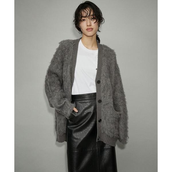 「ADAM ET ROPE&apos;」 ニットカーディガン FREE チャコールグレー レディース