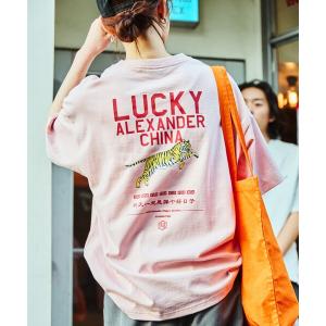 tシャツ 限定展開 LUCKY ALEXANDER CHINA×FREAK'S STORE 別注 ビッグシルエット バックプリント クルーネックTシャ｜zozo