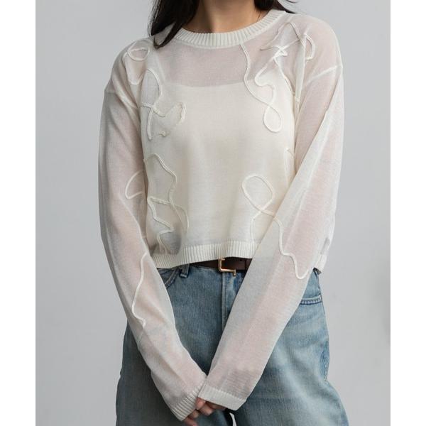 tシャツ 「ARC」天竺刺繍入りプルオーバー レディース