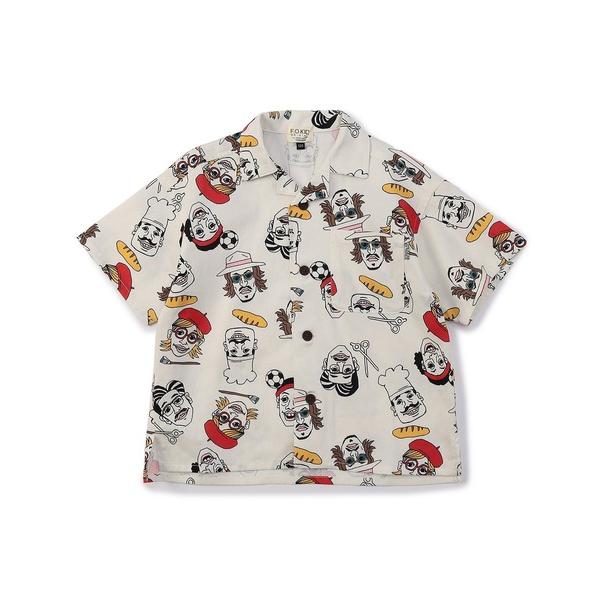ブラウス シャツ F.O.KIDS/エフオーキッズ 総柄オープンカラーシャツ 4色展開 キッズ 子供...