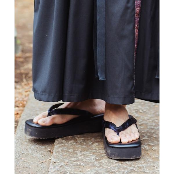 サンダル 霞柄雪駄サンダル メンズ