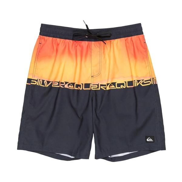 水着 EVERYDAY WORDBLOCK V/クイックシルバータイダイ柄ウエストゴムサーフトランク...