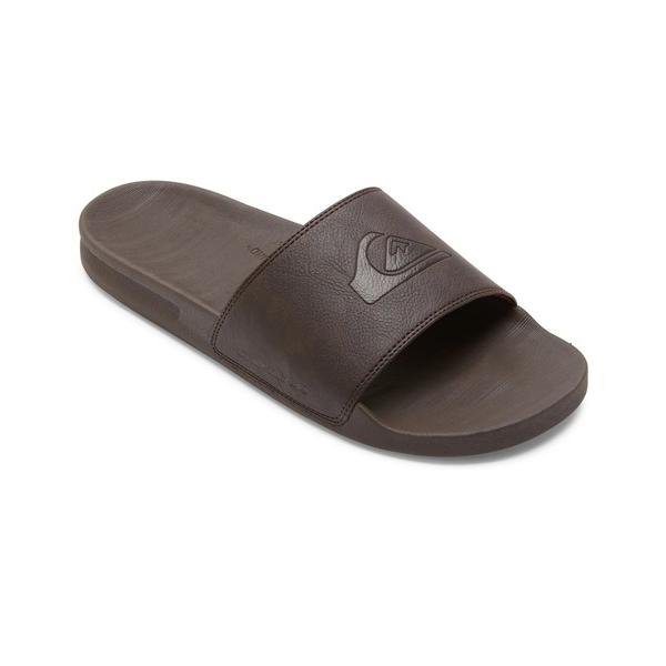 サンダル RIVI NUBUCK SLIDE/クイックシルバーレザースライドサンダル メンズ