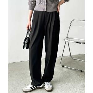 パンツ 「S-LL展開/新色追加」オンオフ着られる！カーブパンツ レディース
