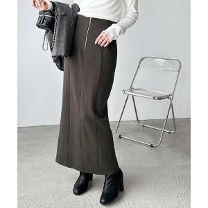 ロング スカート front zip slit long skirt /フロント ジップ