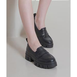 ローファー 「bussola」撥水厚底デザインソールローファー(955403) レディース