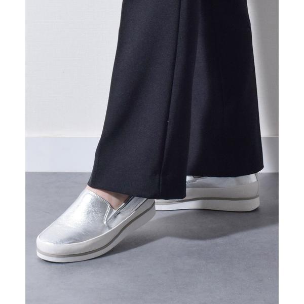 スリッポン 「bussola」撥水レザースリッポンスニーカー(955801) レディース