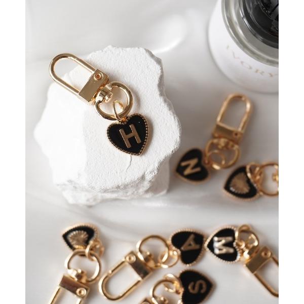 キーホルダー 「 ammy. / エイミードット 」 イニシャル ペンダント ハート キーホルダー ...