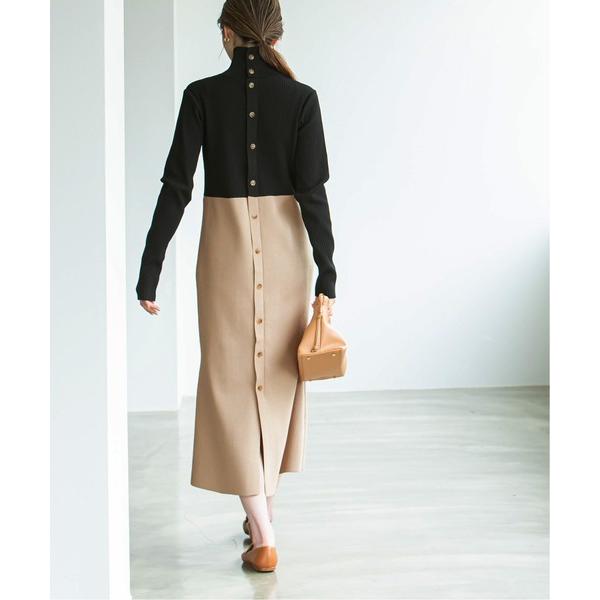 「NOBLE」 ニットワンピース FREE ブラック レディース