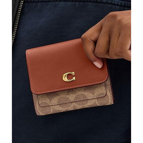 財布 ミラ スモール フラップ ウォレット・シグネチャー キャンバス レディース