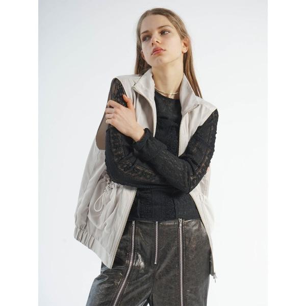 ベスト ジレ MESH POCKET DOUBLE ZIP VEST レディース