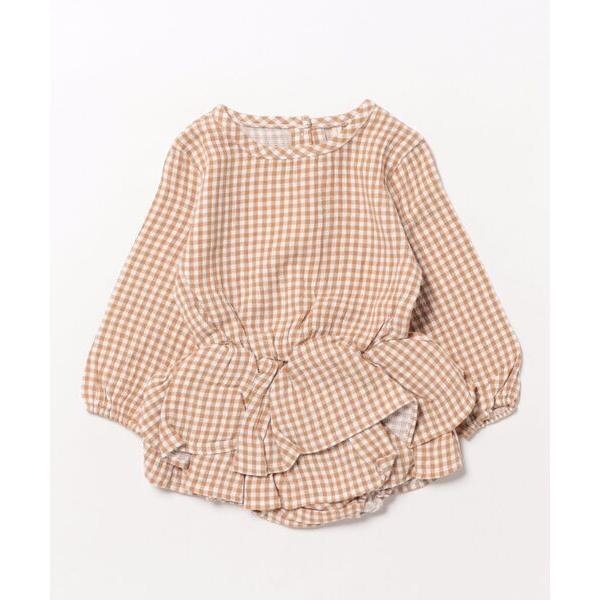ベビー 「Quincy Mae」ROSIE ROMPER | HONEY GINGHAM