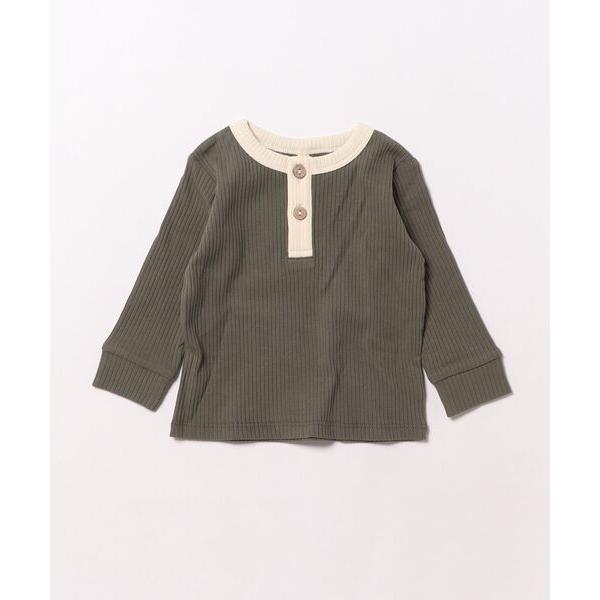 ベビー 「Quincy Mae」RIBBED LONG SLEEVE HENLEY || FORES...