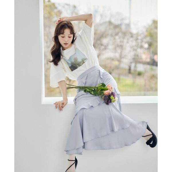 スカート フリルエスカルゴスカート  328031