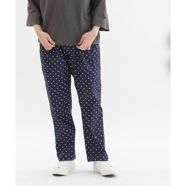 パンツ コットンサテンペグトップゆるスリムパンツ レディース