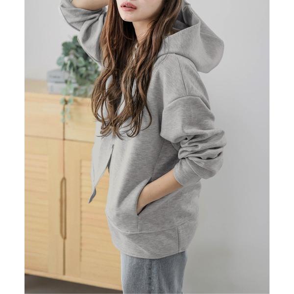 パーカー オーバーサイズ ダブルジップパーカー レディース