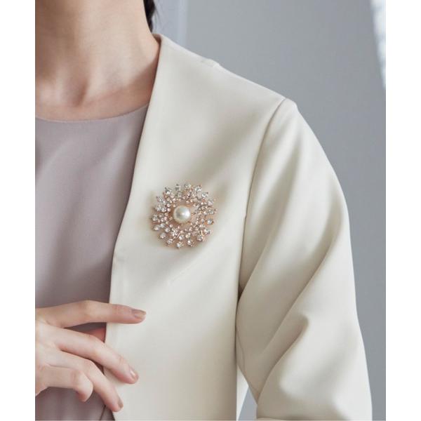 ブローチ 「Cupid Heart」結婚式用！スノークリスタルビジューブローチ レディース