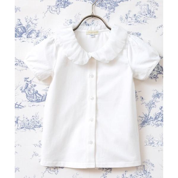 ブラウス シャツ ふんわりえりのブラウス(半袖(80-130cm) キッズ 子供服 女の子