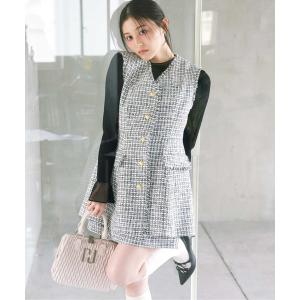 2025年購入　新品未使用　ツイード　ジレ　ベスト Re:EDIT ベスト ジレ レディース セットアップ別売り 2025春夏