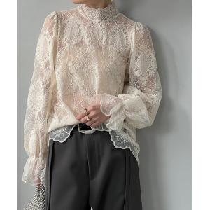 ハイネック キャンディースリーブ レーストップ chw25s042 レディース