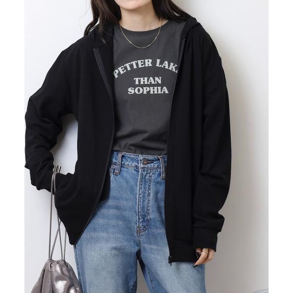 パーカー サッカー生地 無地 ジップアップ パーカー メンズ レディース