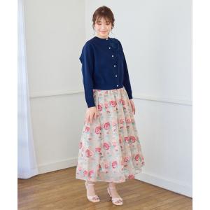 スカート ローズチュール刺繍スカート